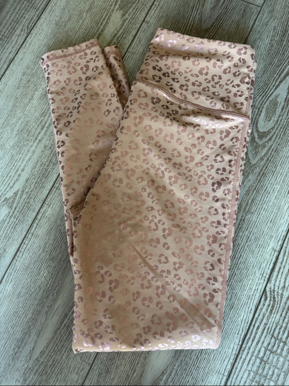 Pink Metallic Leopard Leggings